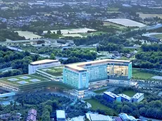 Una simulazione di come sarà realizzato il nuovo ospedale di Padova Est nell’area di San Lazzaro