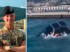 Il capitano Alberto Esposto e un momento del salvataggio