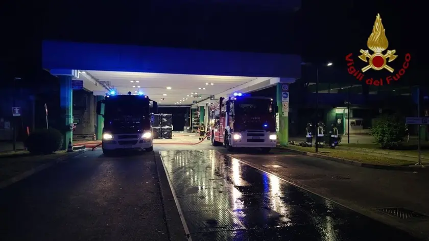 L'intervento dei vigili del fuoco
