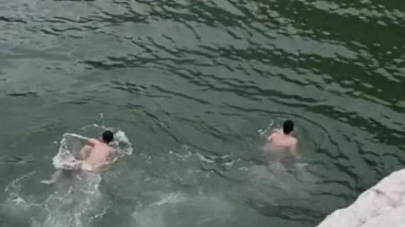 I due uomini nel Canal Grande
