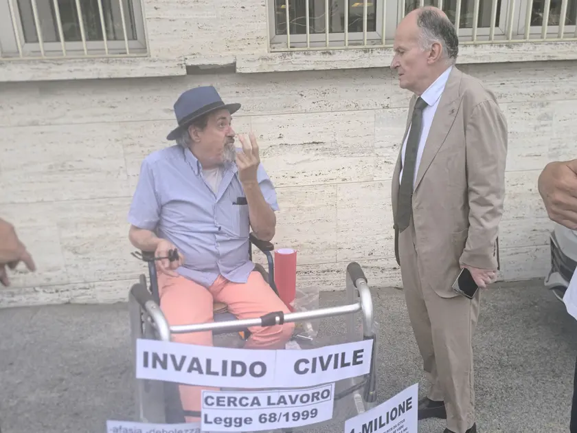 Giovanni Battista Zangrando con il direttore dell’Inps Angelo Franchitti