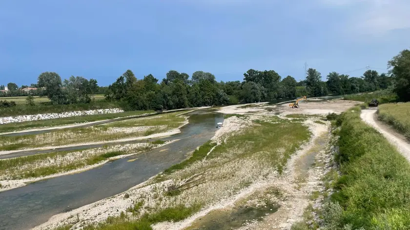 Il Piave in estate è praticamente in secca