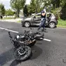 I veicoli incidentati sulla Feltrina a Montebelluna (foto Macca)