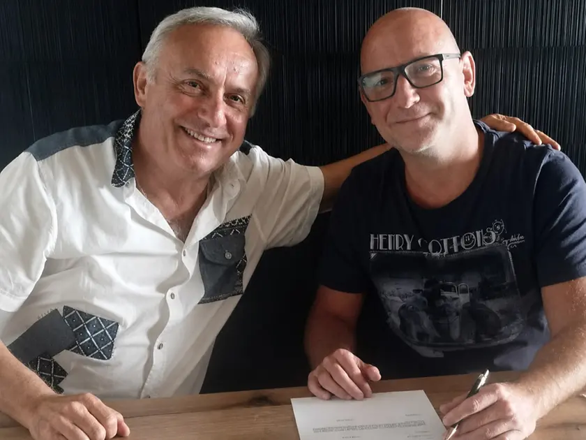 Il presidente Tiziano Sommacal con il tecnico Pierluigi Conzon