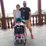 Amelia con la sua famiglia sul ponte di Bassano