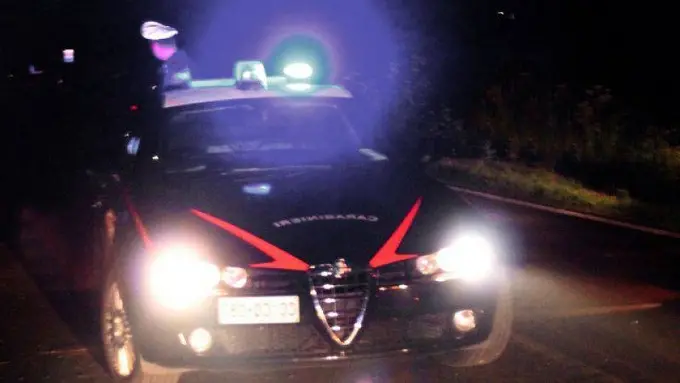 Intervento notturno dei carabinieri