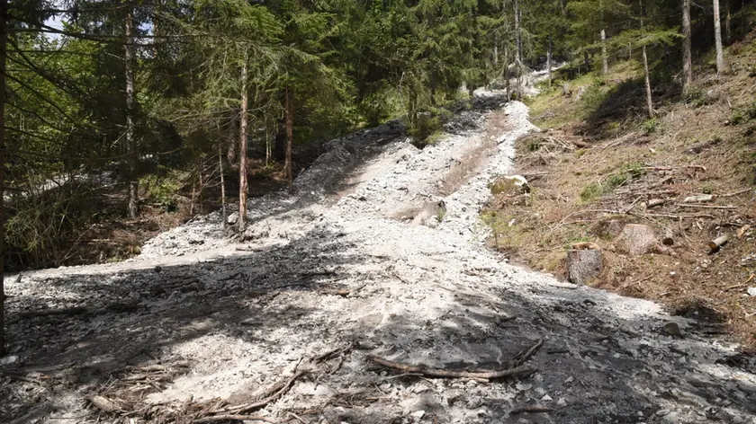 La frana ad Auronzo