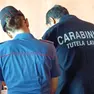 I carabinieri del Nucleo ispettorato del lavoro durante i controlli