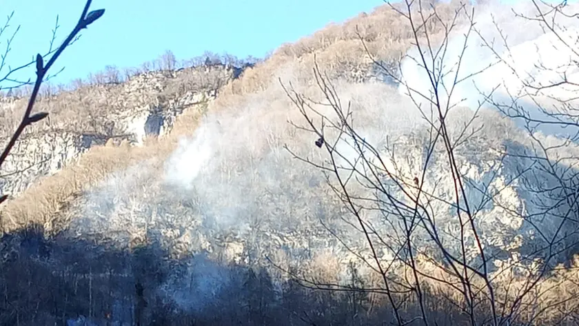 Un incendio a Soffranco