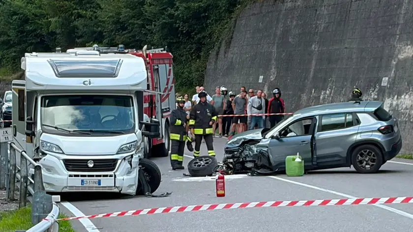 I mezzi coinvolti nell'incidente
