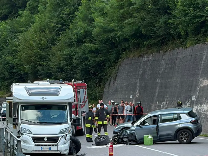 I mezzi coinvolti nell'incidente