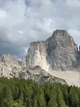 La frana sulla parete nord