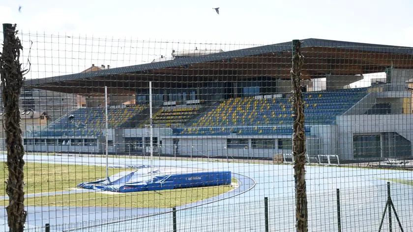 La nuova tribuna del Polisportivo