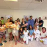 Foto di gruppo con i sei bebè nati al Santa Maria del Prato di Feltre