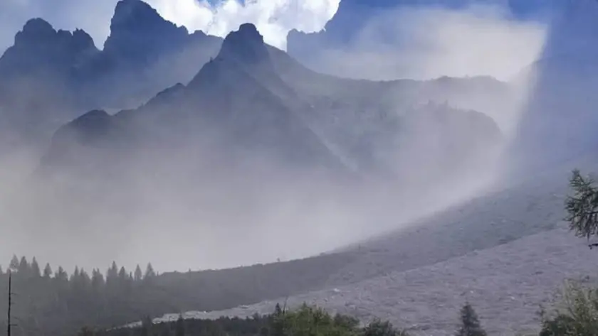 La frana sul Monte Pelmo