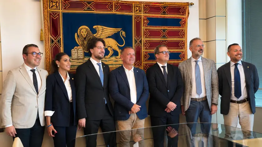 Il colonnello Risottino con Alberto Stefani