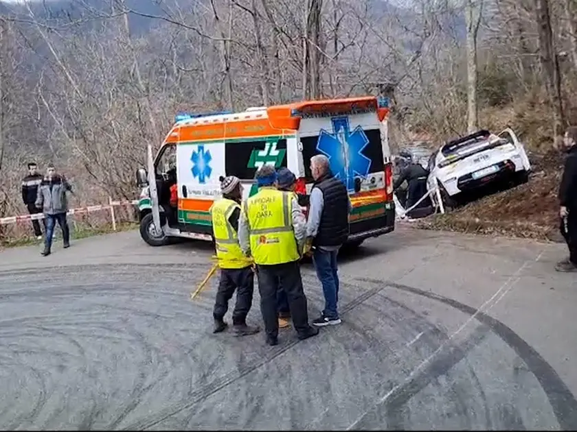 I soccorsi allo spettatore colpito da una ruota al Rally del Ciocco 2024
