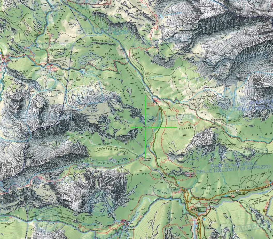 La zona delle ricerche del disperso