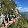 Turisti sulle Dolomiti
