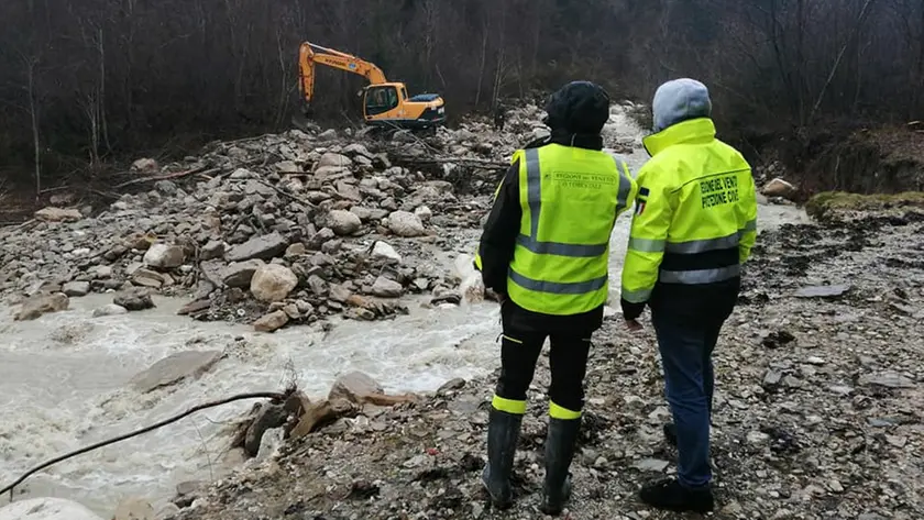 Un intervento della protezione civile