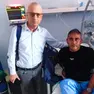 A sinistra il sindaco di Latisana assieme a De Riccardis in ospedale, a destra il soccorso nel sottopasso