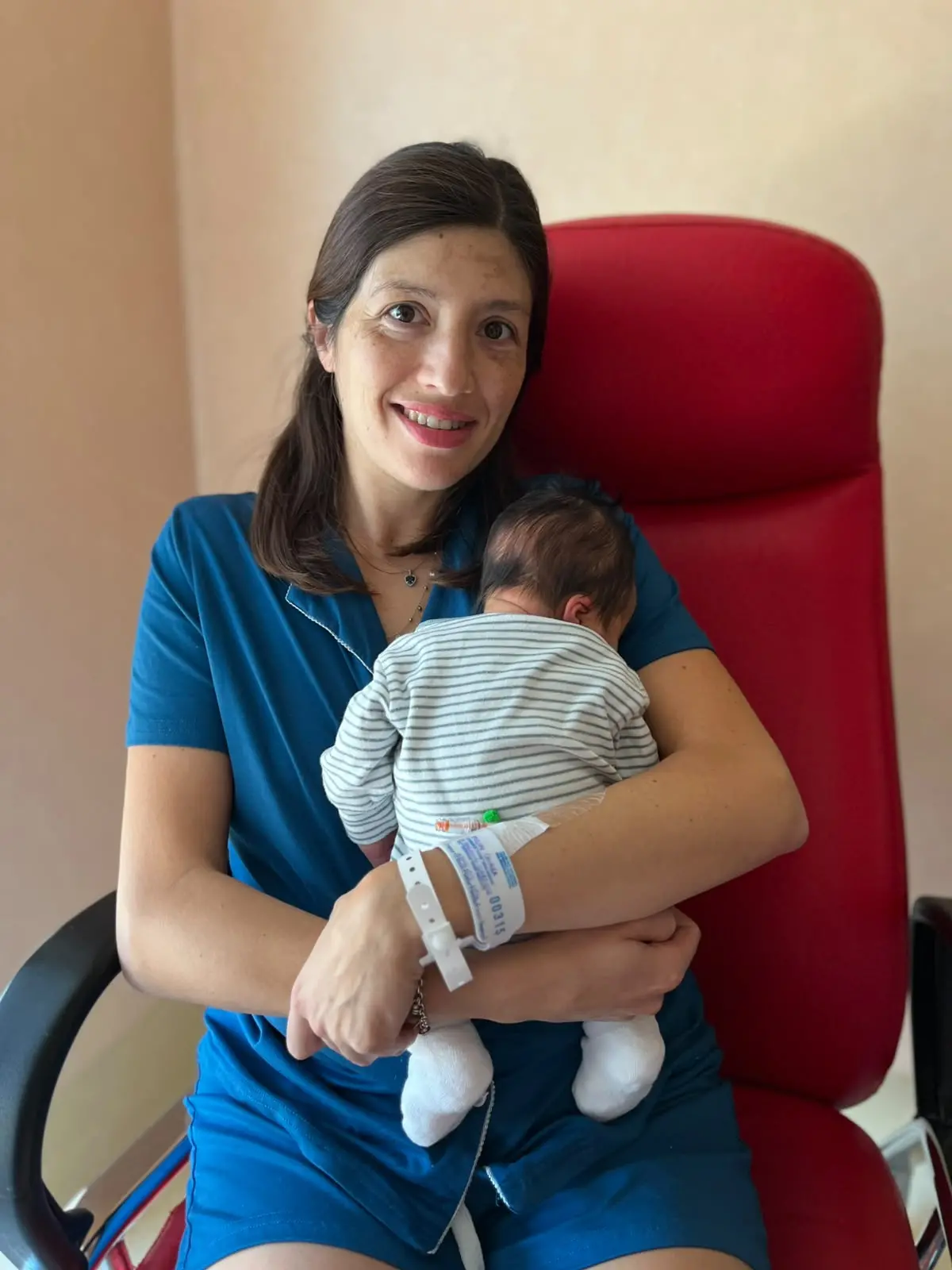 Chiara Follin con il piccolo Gabriele Paganin