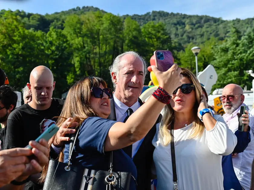 L'ex presidente del Veneto a Pontida 2026