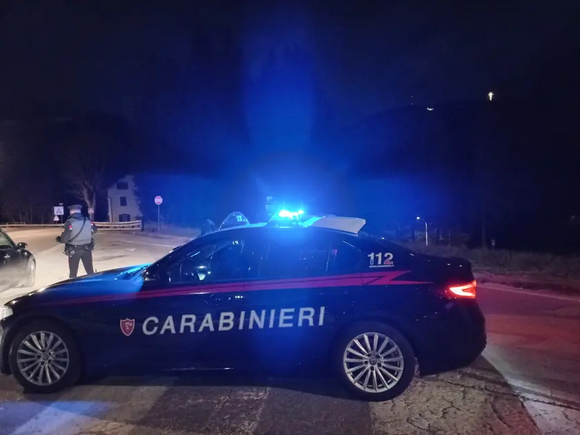 Una pattuglia dei carabinieri della Compagnia di Cortina