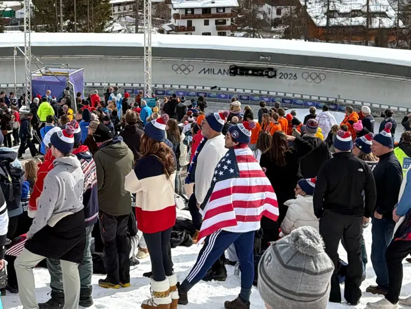 Lo Sliding Center a Cortina durante le Olimpiadi