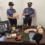 Parte del materiale sequestrato dai carabinieri