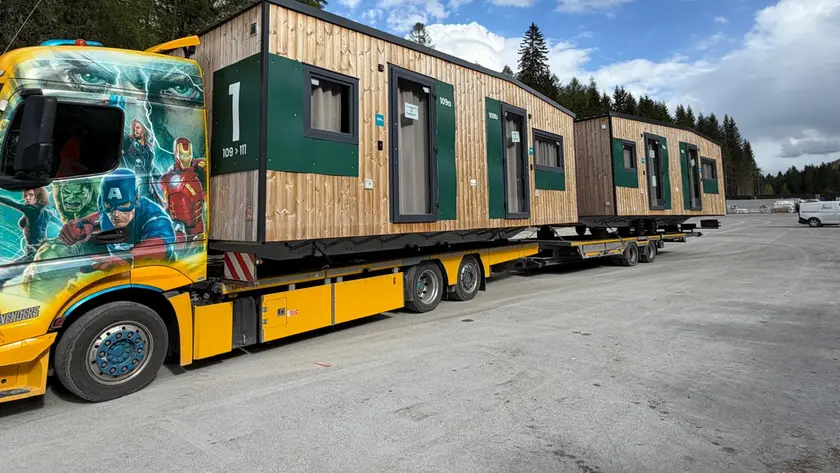 Trasporti delle casette olimpiche