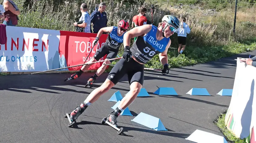 Elia Barp in azione a Dobbiaco (Foto Newspower)