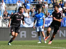 Diego Sia dopo il gol a Brescia (Foto di Beppe De Zanet)