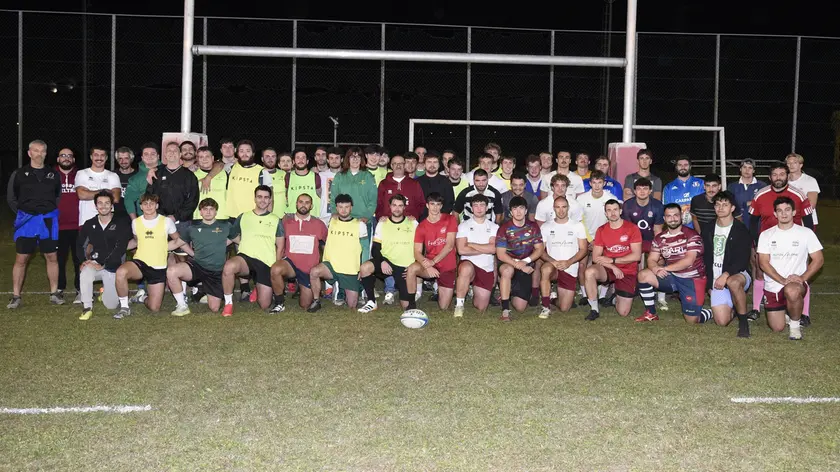 Rugby Feltre e Rugby Alpago insieme prima di un'amichevole