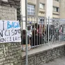 La protesta all'istituto Brustolon di Belluno