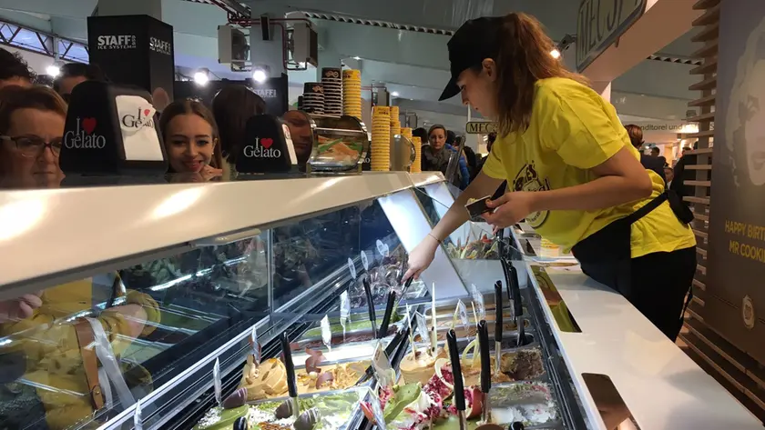 Uno stand alla Mostra internazionale del gelato, evento di punta di Longarone Fiere