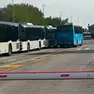 Il parcheggio del deposito Atap in via Prasecco a Pordenone