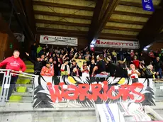 Gli Warriors, i tifosi dell'Alleghe (Foto Floridia)