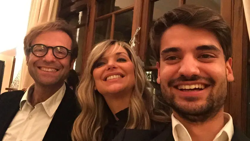 Enrico Angelucci con la moglie Assunta e il figlio Nicola