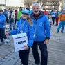 Fiorindo Zanon con il talento dello Sci club Limana Michelle Dal Farra