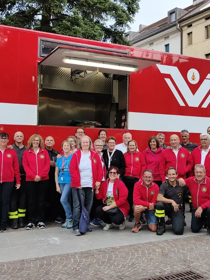 I volontari del Circolo ricreativo dei Vigili del fuoco