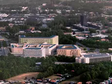 Il rendering del nuovo ospedale di Padova