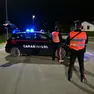 Una pattuglia dei carabinieri di Feltre durante un posto di controllo