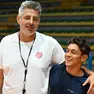 L'allenatore Filiberto Kokuca con Angelo Fedele