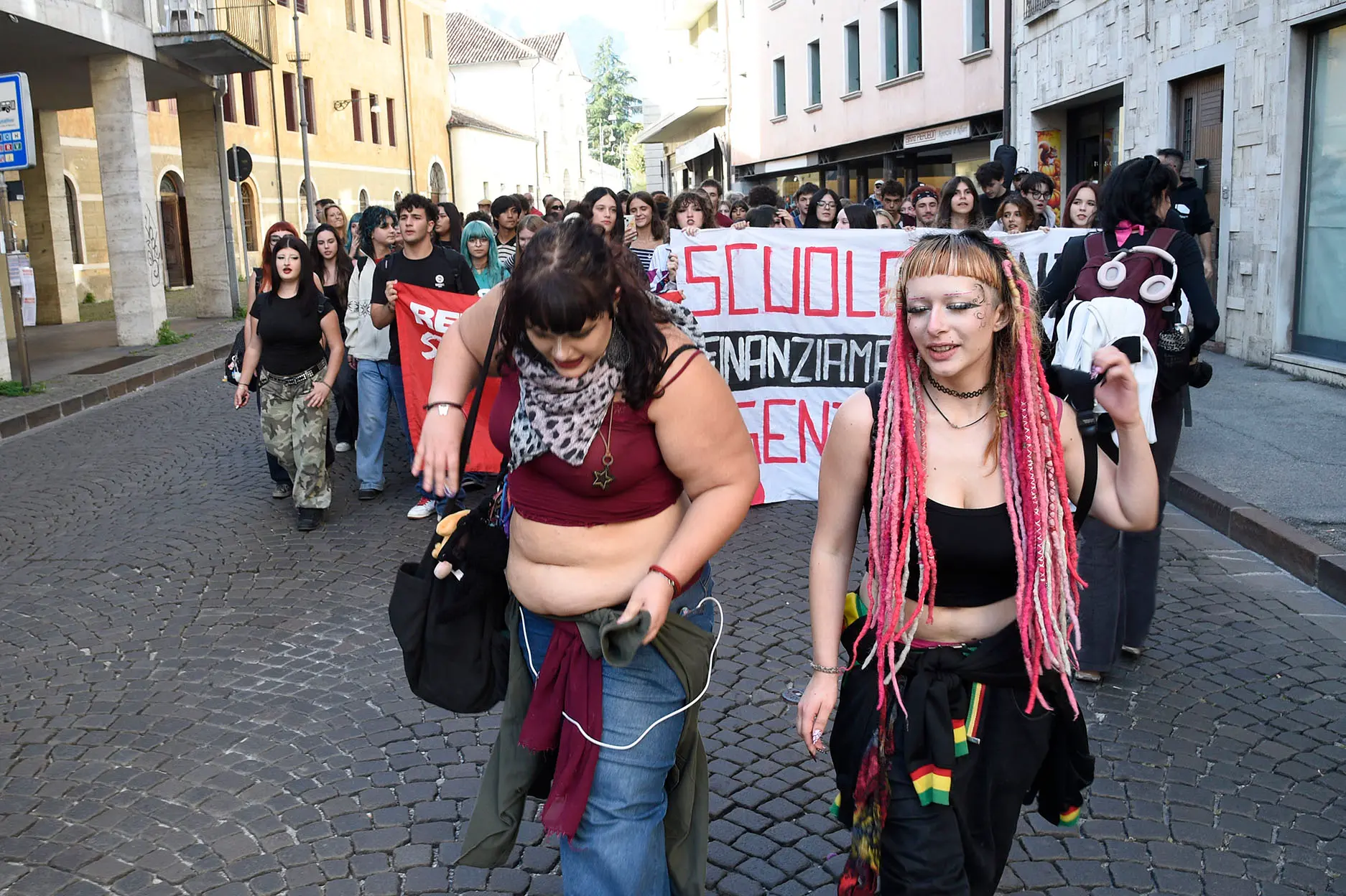 La protesta a Belluno