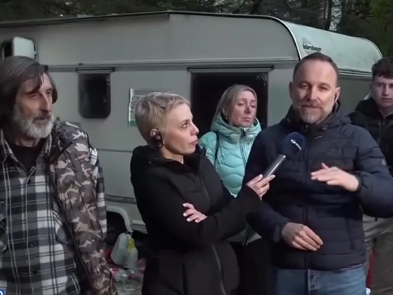 Il pastore Varago e il sindaco De Pellegrin in diretta a Canale 5