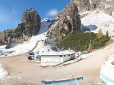 L'Olympia delle Tofane leggermente imbiancata