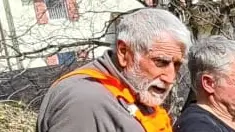Orlando Groppa durante una attività con la protezione civile