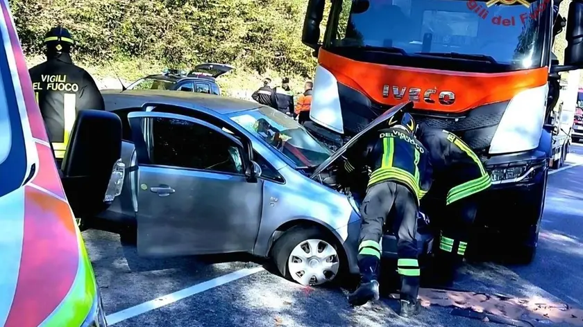 Lo schianto di stamattina a Perarolo di Cadore