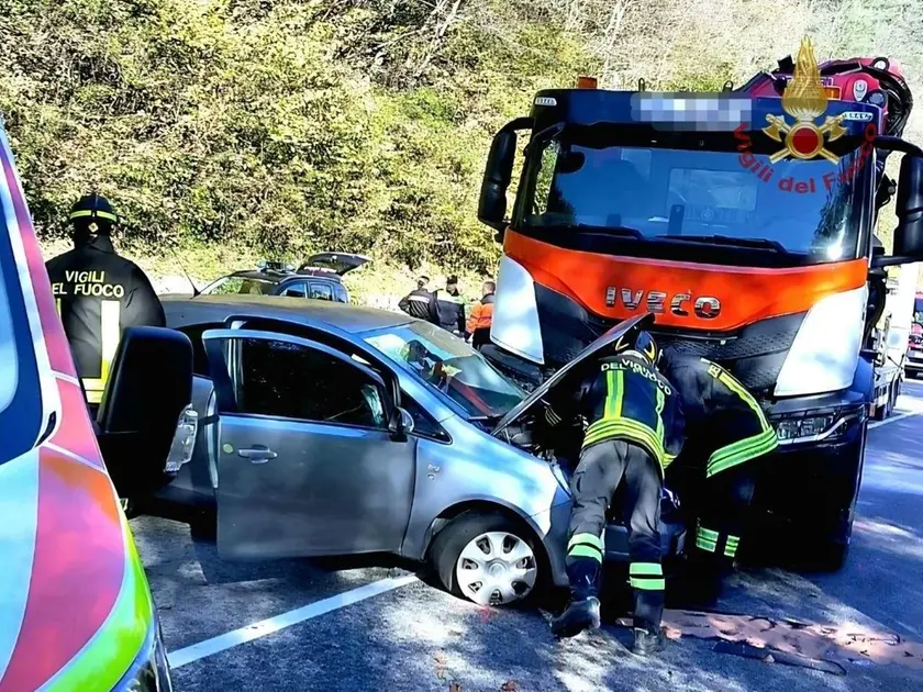 Lo schianto di stamattina a Perarolo di Cadore